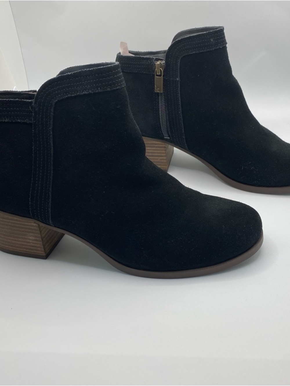 Koolaburra by UGG Thia Suede Black Ankle Boots Women's 7 Leather Minimalist Goth